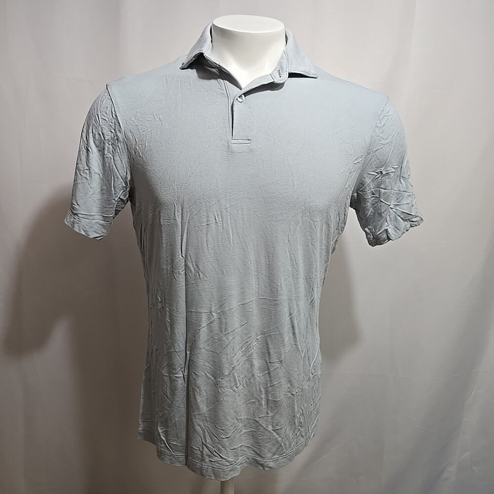 Mizzen+Main Polo Shirt Mens Size Small Trim Fit Blue Classic Made in USA Golf
